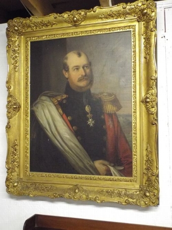 FINE OIL PORTRAIT OF PRINCE CONSTANTINE OF WALDBURG ZEIL TRAUCHBURG OF GERMANY BORN 1807 DIED 186...