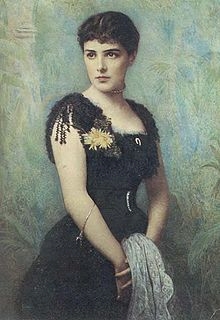 Antique FINE OIL PORTRAIT OF LADY RANDOLPH CHURCHILL C1900 & MOTHER OF WARTIME PRIMINISTER WINSTON CHURCHILL BY ARTIST SYDNEY WALES WHITE 
