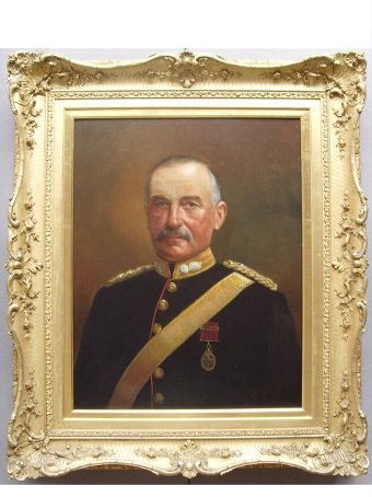 19THC.OIL PORTRAIT COLONEL STANLEY ARNOLD BY EUGEN SCHWARZ Commanding Officer of Lancashire Royal...