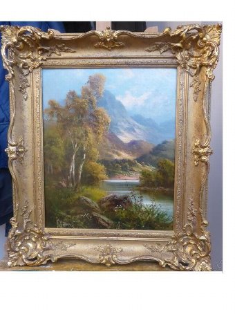19THC LANDSCAPE OIL PAINTING FRANK HIDER 1861-1933 
