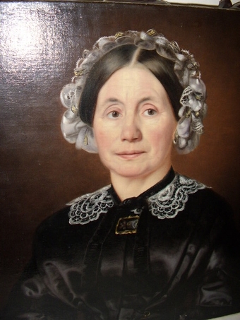 Antique EARLY VICTORIAN PORTRAIT OF MAID 1840-60