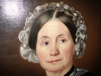 Antique EARLY VICTORIAN PORTRAIT OF MAID 1840-60