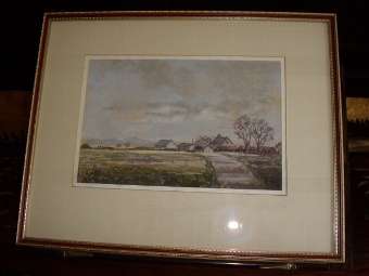 PASTEL LANDSCAPE DEPICTING FARMYARD SCENE SIGNED F.PEARSON