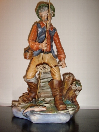 CAPODIMONTE FISHERMAN BY TANELLA C1970