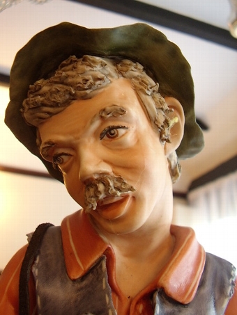 Antique CAPODIMONTE FISHERMAN BY TANELLA C1970