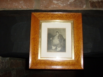 Antique PRINT UNDER GLASS OF 