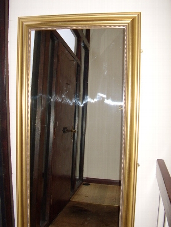 Antique OVERMANTLE OR DRESS MIRROR 69 X 29 INCHES