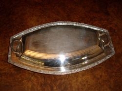 SILVER PLATED VEGETABLE TAUREEN BOAT SHAPED WITH LID