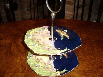 Antique CAKE STAND TWO TIER C1930 
