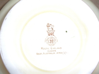 Antique ROYAL DOULTON RUSTIC PATTERN BOWL  