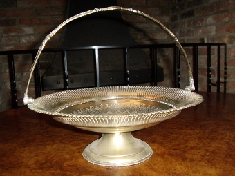 SILVER PLATED COMPORT WITH ORNATE HANDLE