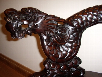 Antique A PAIR OF CARVED MAHOGANY CHINESE DRAGON ARMCHAIRS C1900-20 FULLY REWAXED