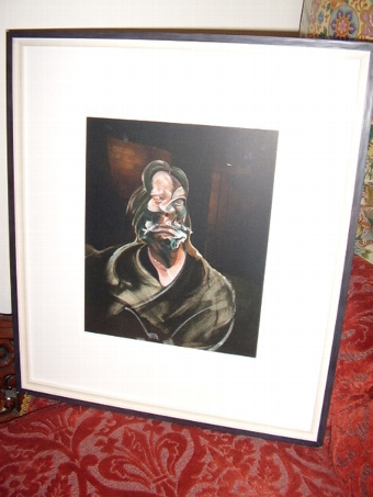 FRANCIS BACON RARE LITHOGRAPH PORTRAIT OF ISABEL RAWSTHORNE UNDER GLASS 1966