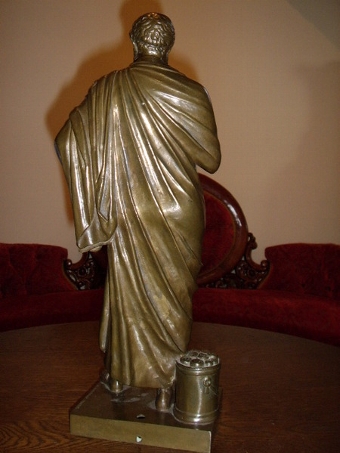 Antique BRONZE SCULPTURE OF SOPHOCLES BY F.BARBEDIENNE FOUNDRY  