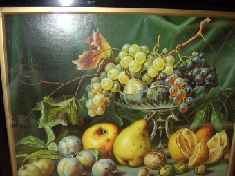 Antique FINE STILL LIFE FRUIT PRINT AFTER G.FALCHETTI(One of a Matching Pair) 
