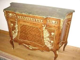 Antique LOUIS IV ORMOLU CHEST WITH MARBLE TOP 