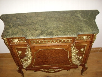 Antique LOUIS IV ORMOLU CHEST WITH MARBLE TOP 