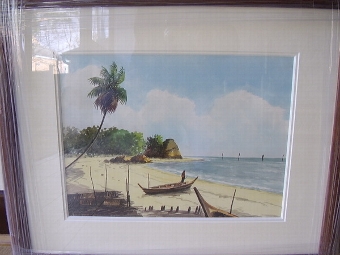 Antique WATERCOLOUR BY A.J.RAHMAN 1958-1960 