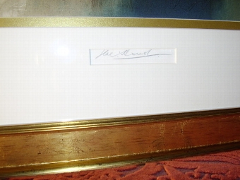 Antique BRIDGE OF SIGH'S PROOF HAND COLOURED ETCHING SIGNED BY ARTIST C1870  32 X 24 INCHES