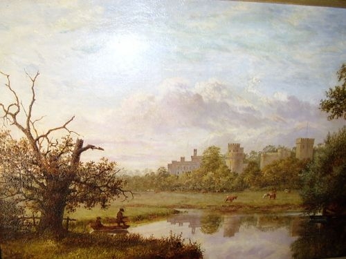 Antique WARWICK CASTLE OIL PAINTING BY BRITISH ARTIST JOHN ANDERSON ...