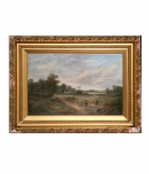 A signed oil on canvas landscape