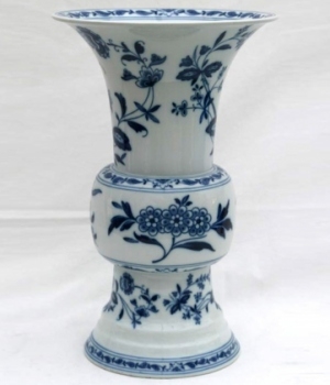 Hand Painted Vase By Vista Alegre Factory Of Portugal