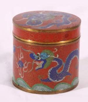 19th century Chinese Cloisonne lidded jar