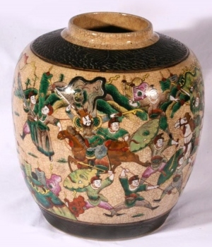 A very large19th century Chinese Crackleware Ginger Jar