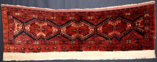 ANTIQUE ERSARI BESHIR TURKMEN TORBA, FULL PILE, CIRCA 1900.