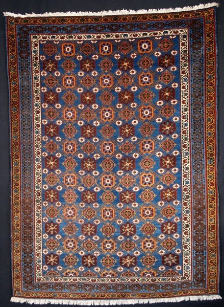 ANTIQUE PERSIAN VARAMIN RUG, MINA KHANI DESIGN, CIRCA 1920.