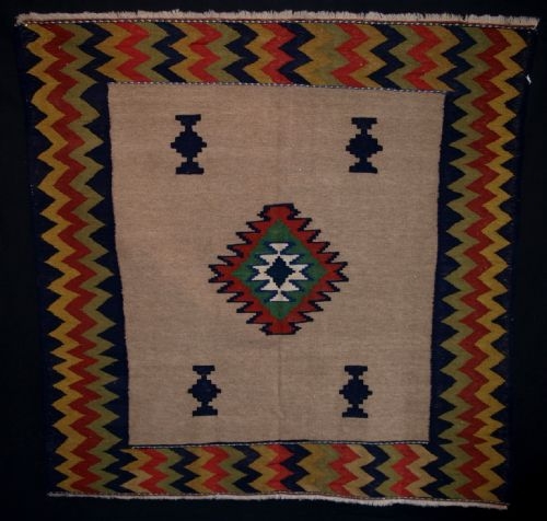 MODERN PERSIAN SOFREH KILIM, ABOUT 20 YEARS OLD