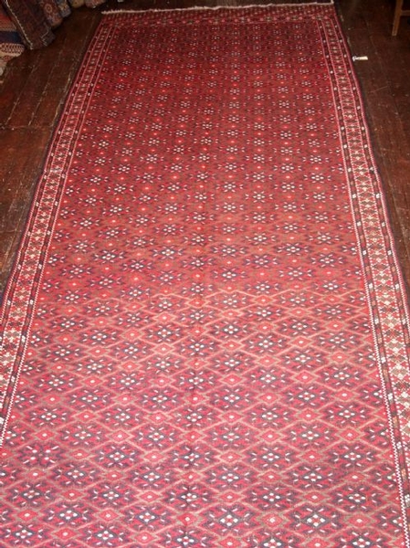 ANTIQUE YOMUT TURKMEN SOUMAK KILIM, LARGE SIZE, CIRCA 1920.