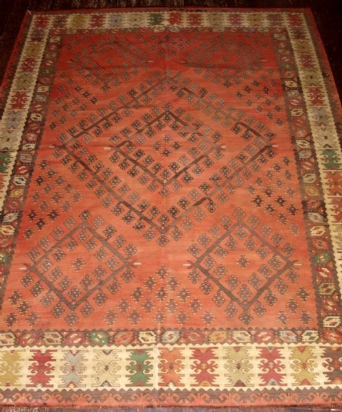 ANTIQUE TURKISH TRACIAN KILIM, GOOD COLOUR, CIRCA 1920