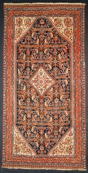 ANTIQUE QASHQAI RUG, VERY FINE WEAVE, 4TH Q 19TH CENT.