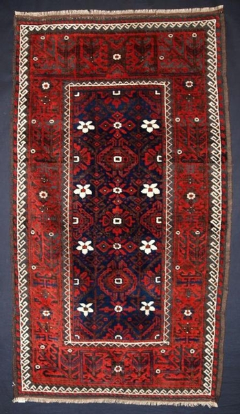ANTIQUE BALUCH RUG WITH MINA KHANI DESIGN LATE 19TH C.