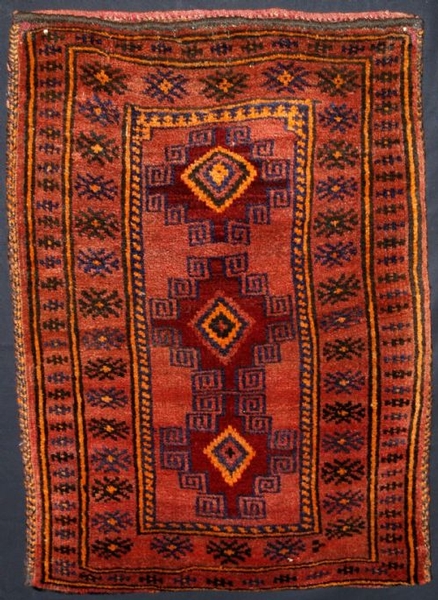 OLD AFGHAN BALUCH DOUBLE SIDED BAG, FULL PILE, CIRCA 1920-30