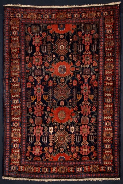 ANTIQUE PERSIAN SENNEH RUG, SUPERB DESIGN, LATE 19TH CENTURY.