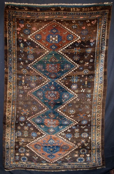 ANTIQUE ARMENIAN RUG, WITH INSCRIPTION, CIRCA 1920.