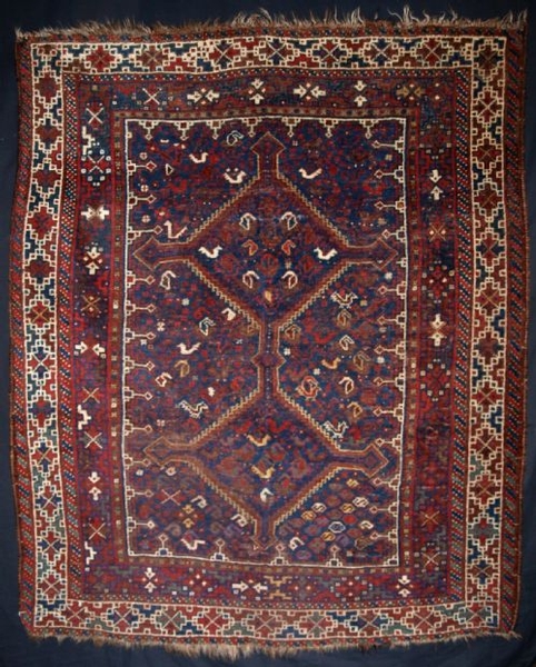 ANTIQUE SOUTH WEST PERSIAN KHAMSEH TRIBAL RUG, LATE 19TH CENTURY