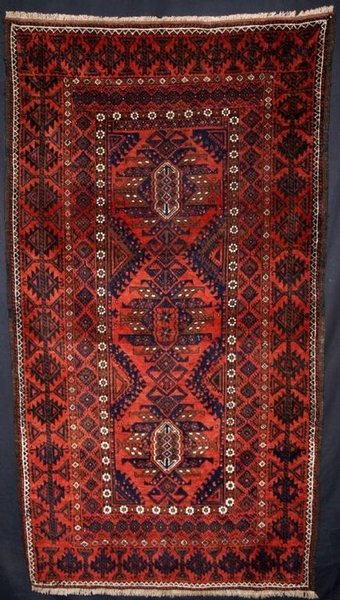 ANTIQUE BALUCH RUG WITH RARE DESIGN, LATE 19TH CENTURY