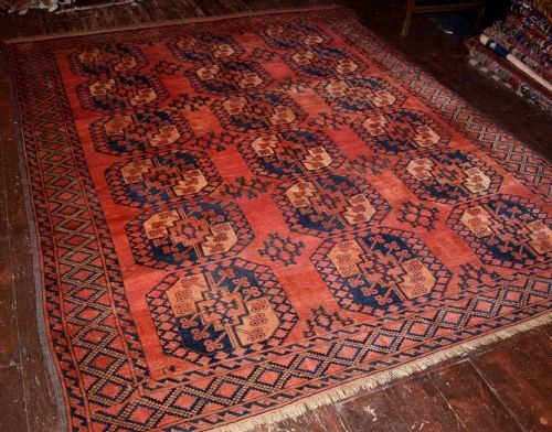 ANTIQUE ERSARI TURKMEN MAIN CARPET, 2ND HALF 19TH CENTURY