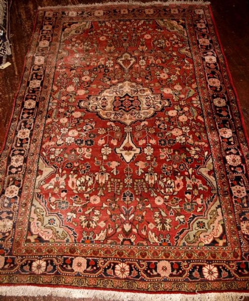 OLD TRADITIONAL PERSIAN SAROUK RUG SOFT FADED LOOK 1920