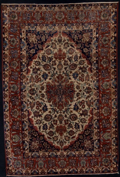ANTIQUE PERSIAN ISFAHAN RUG, VERY FINE, SUPERB, CIRCA 1900