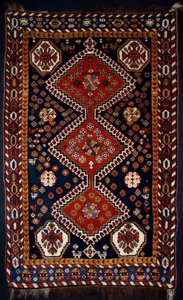 ANTIQUE S W PERSIAN LURI TRIBAL RUG, GREAT COLOUR, CIRCA 1900