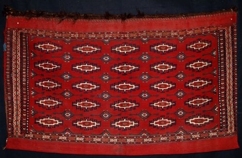 ANTIQUE YOMUT TURKMEN FLAT WEAVE CHUVAL, 4TH QUARTER 19TH CENTURY