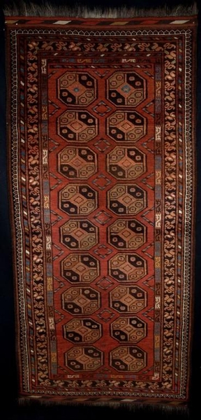 ANTIQUE AFGHAN RUG, GREAT COLOUR AND DESIGN, CIRCA 1900