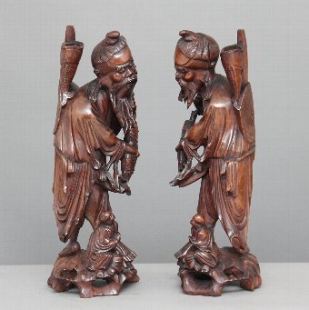 Antique Pair 19th Century Chinese figures