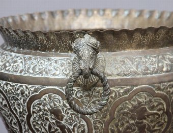 Antique 19th Century engraved brass bowl