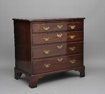18th Century mahogany chest with brushing slide