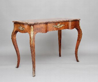 19th Century walnut and inlaid writing table